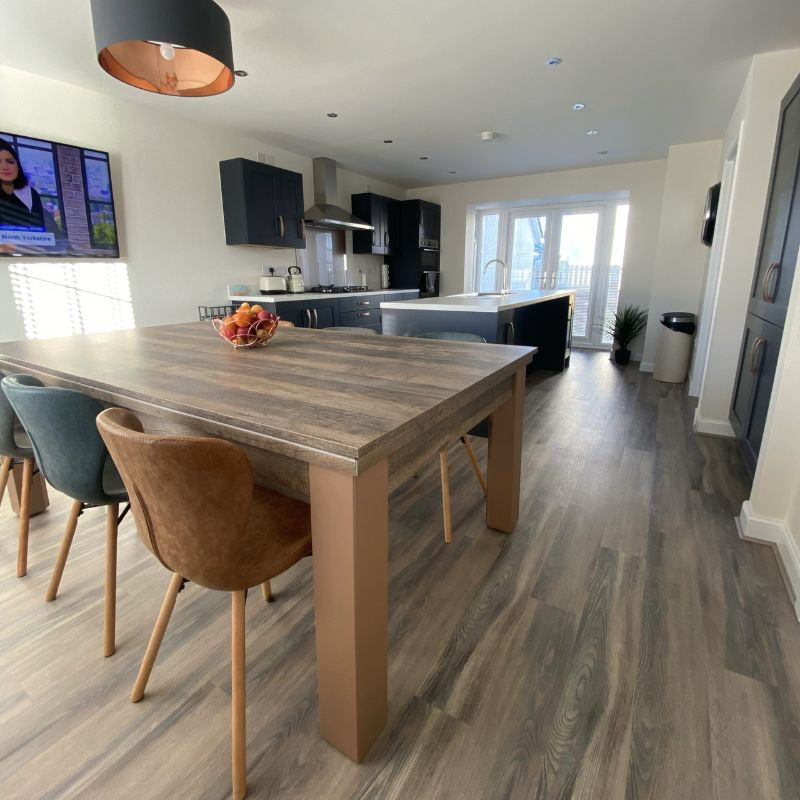 FMF Elixir Pool Dining Table Distressed Oak