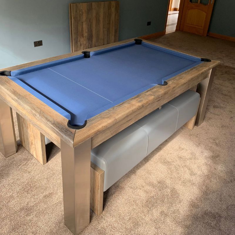 FMF Elixir Pool Dining Table Distressed Oak