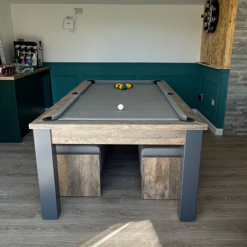 FMF Elixir Pool Dining Table Distressed Oak
