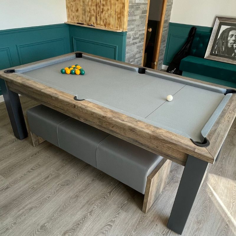 FMF Elixir Pool Dining Table Distressed Oak