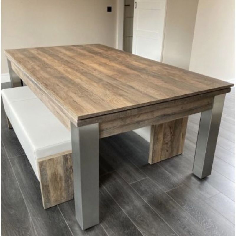 FMF Elixir Pool Dining Table Distressed Oak