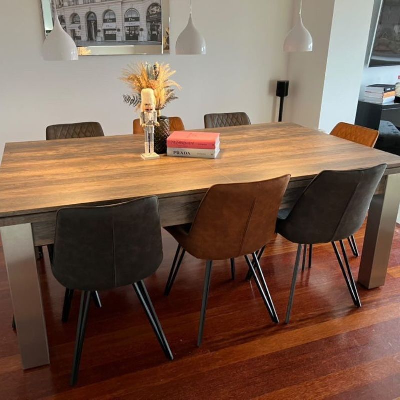 FMF Elixir Pool Dining Table Distressed Oak