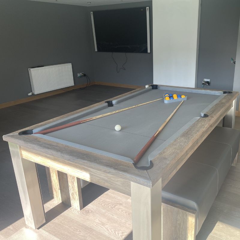 FMF Elixir Pool Dining Table Distressed Oak