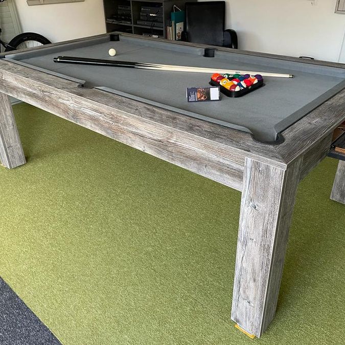 Superpool Rosetta Pool Dining Table Grey Pine - Excel Leisure Games