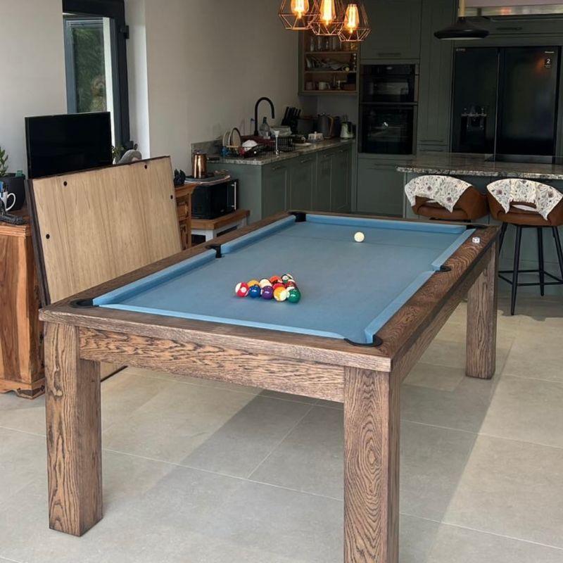 FMF Elixir Pool Dining Table Rustic Black Oak - Excel Leisure Games