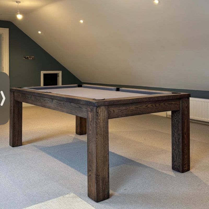 FMF Elixir Pool Dining Table Rustic Black Oak - Excel Leisure Games