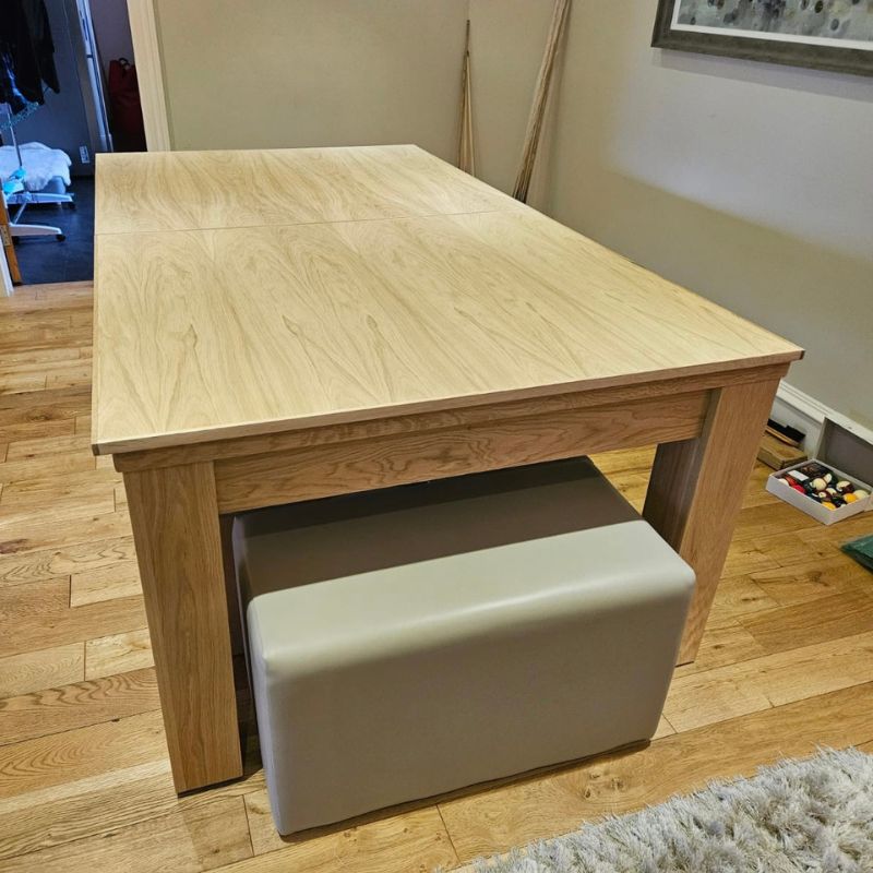 FMF Elixir Pool Dining Table Natural Oak - Excel Leisure Games