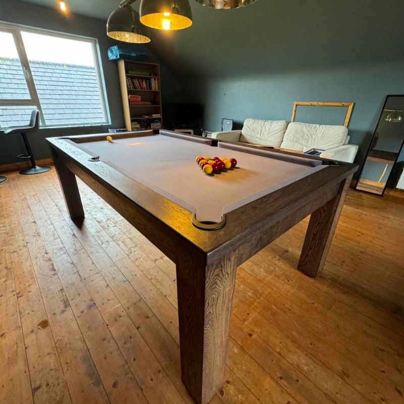 FMF Elixir Pool Dining Table Rustic Black Oak - Excel Leisure Games