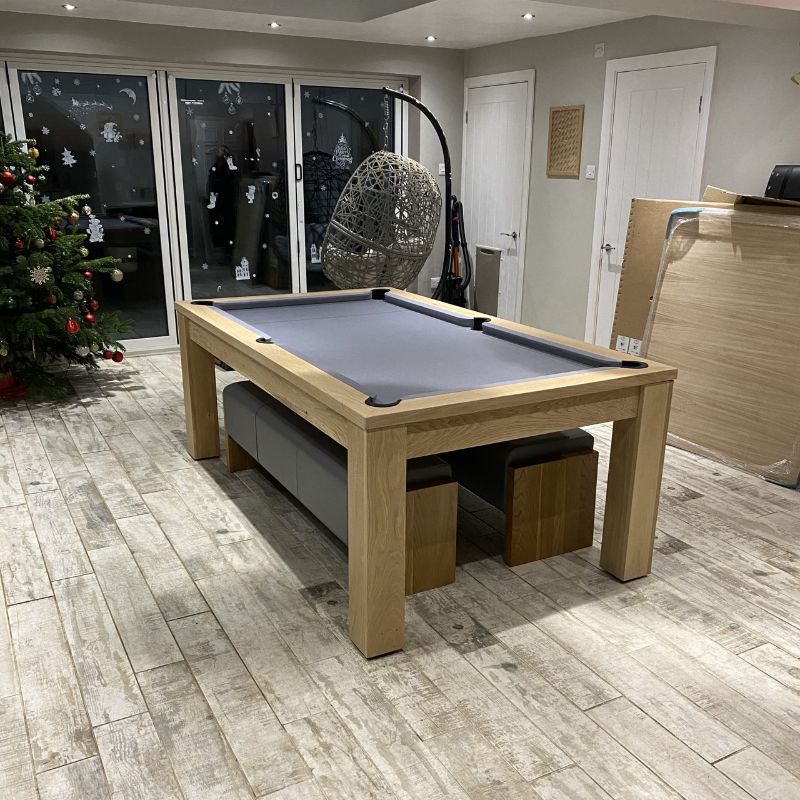 FMF Elixir Pool Dining Table Natural Oak - Excel Leisure Games