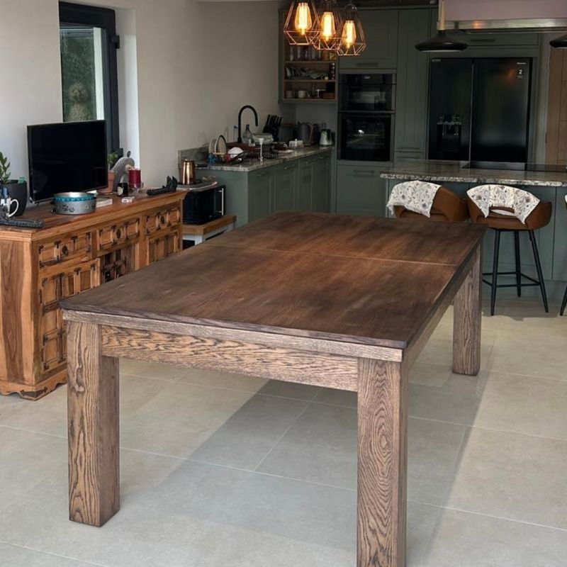 FMF Elixir Pool Dining Table Rustic Black Oak - Excel Leisure Games