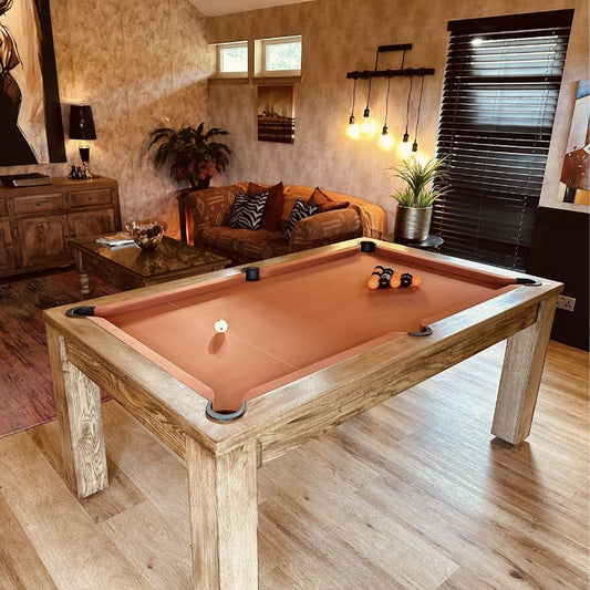 FMF Elixir Pool Dining Table Rustic Oak