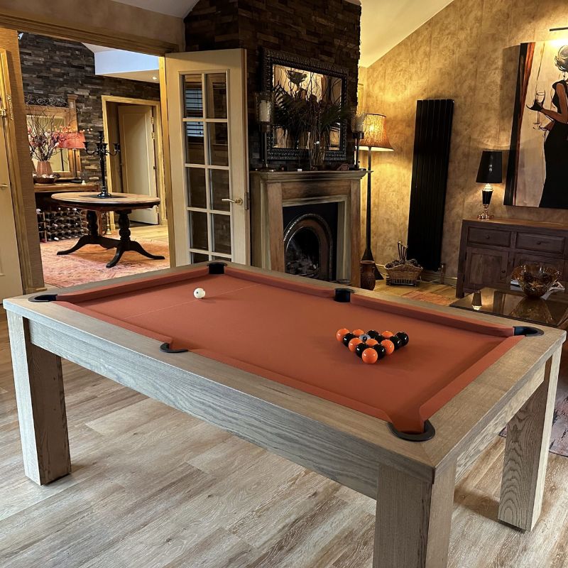 FMF Elixir Pool Dining Table Rustic Oak