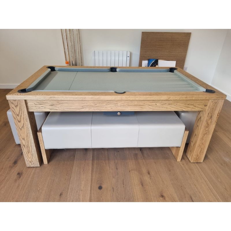 FMF Elixir Pool Dining Table Rustic Oak