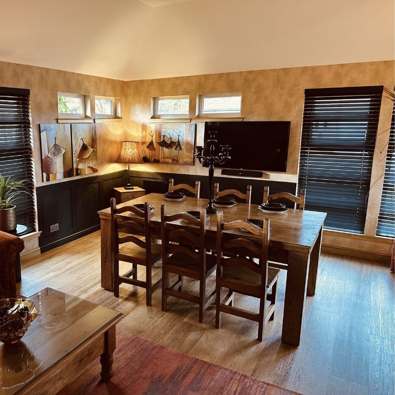 FMF Elixir Pool Dining Table Rustic Oak