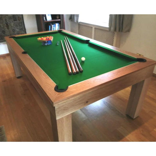 Superpool Natural Oak English Pool Dining Table - Excel Leisure Games