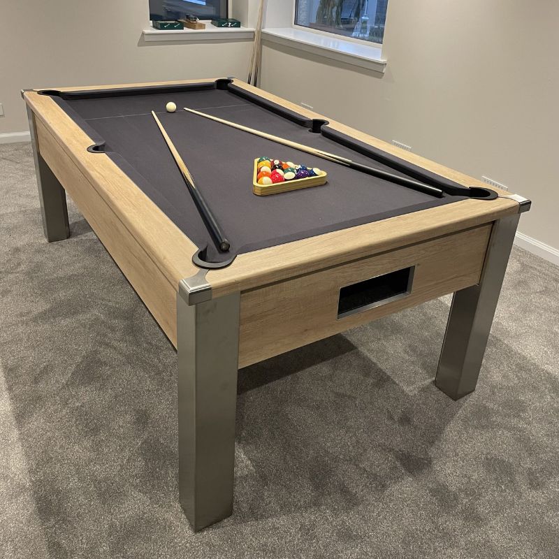 FMF Spirit Tournament Pool Table Nebraska Oak - Excel Leisure Games