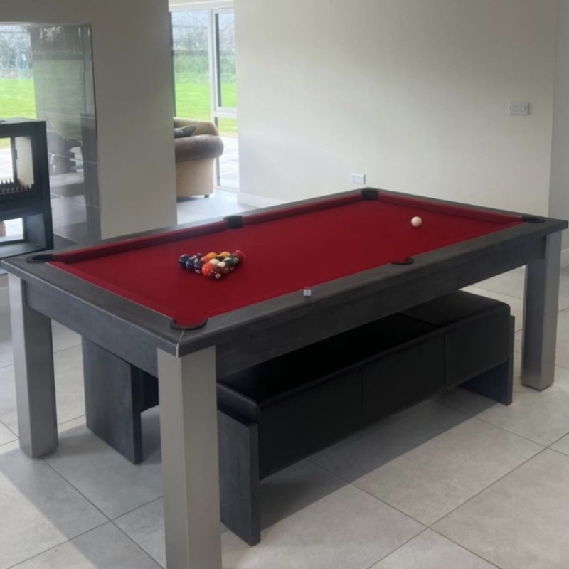 FMF Elixir Slate Pool Dining Table Anthracite - Excel Leisure Games