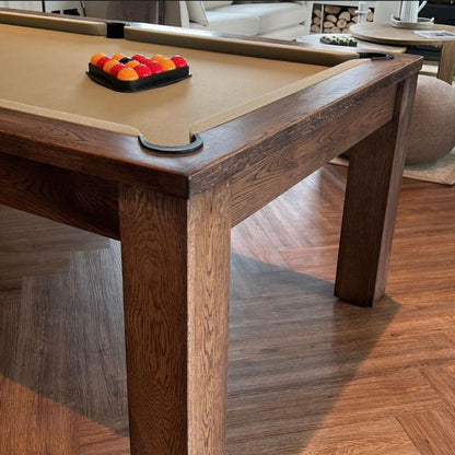 FMF Elixir Rustic Pool Dining Table Black Oak