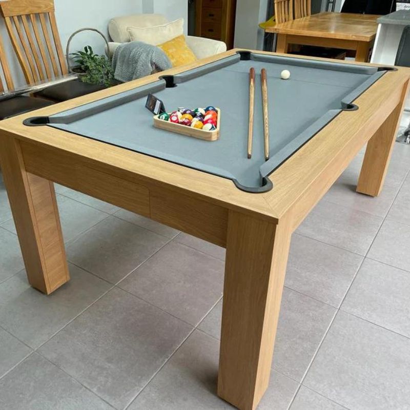 Superpool Rosetta Pool Dining Table Nebraska Oak - Excel Leisure Games