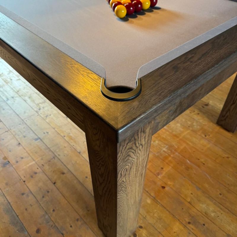 FMF Elixir Rustic Pool Dining Table Black Oak