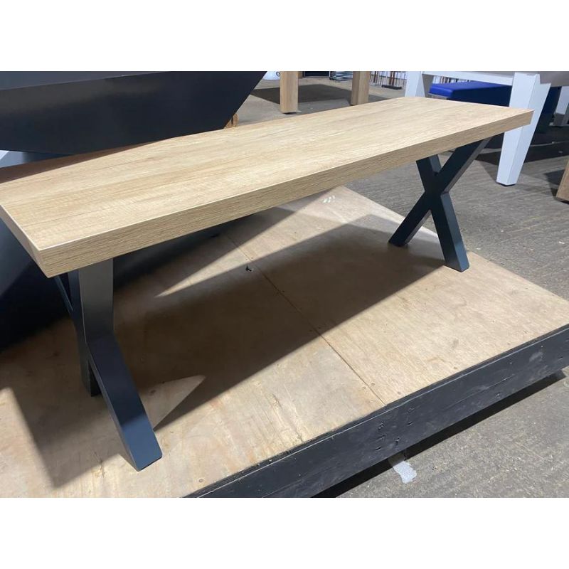 Superpool Cross Leg Pool Dining Table Bench