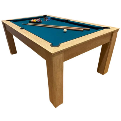 Superpool Revolution American Pool Dining Table Nebraska Oak 7ft - Excel Leisure Games