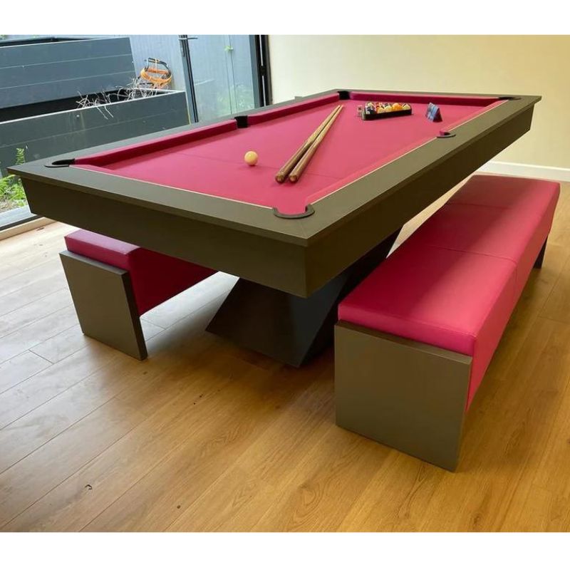 Superpool Lightning Pool Dining Table Graphite Grey 7ft - Excel Leisure Games