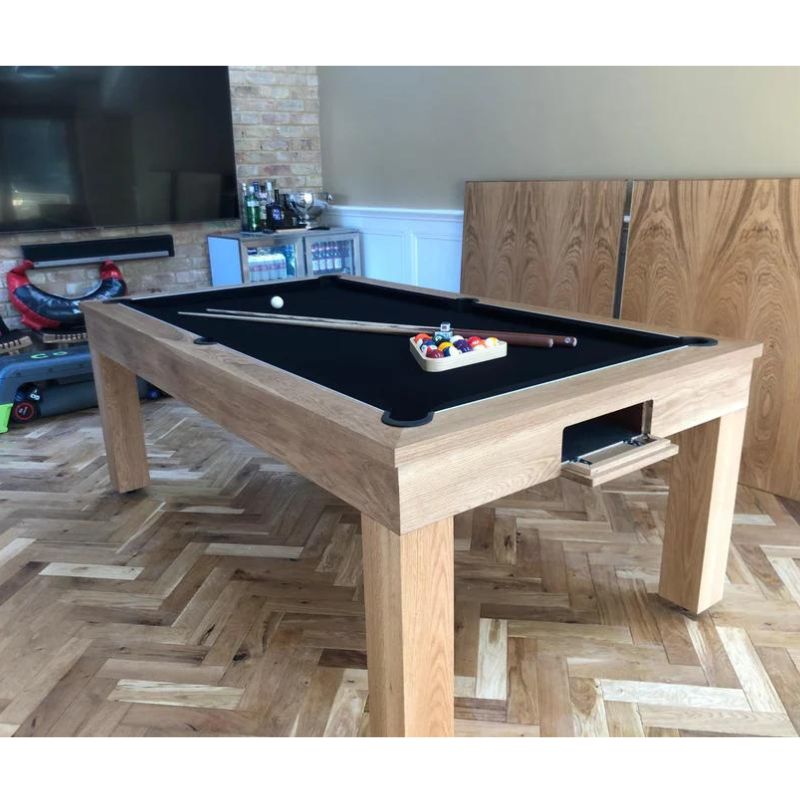 Superpool Natural Oak English Pool Dining Table - Excel Leisure Games