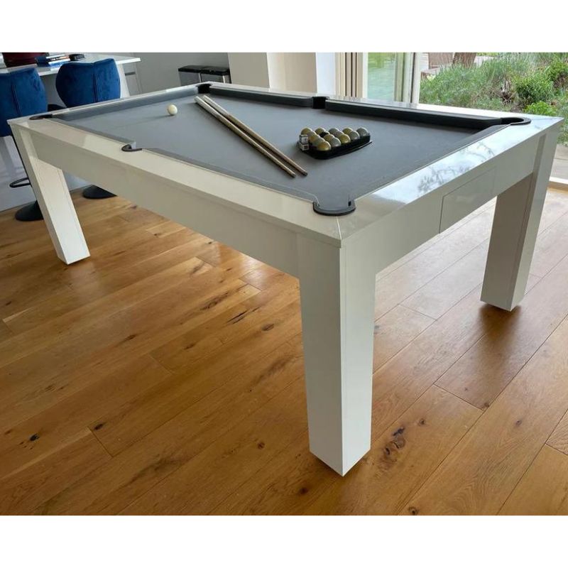 Superpool Rosetta Pool Dining Table Gloss White - Excel Leisure Games