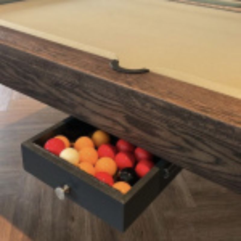 FMF Elixir Rustic Pool Dining Table Black Oak - Excel Leisure Games